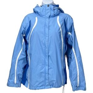 Columbia Titanium Women's Small Blue Waterproof Jacket Detachable Hood‎